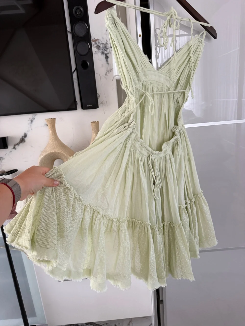 Free People Sage 100 degree mini dress, L, sku 72 - Picture 6 of 7